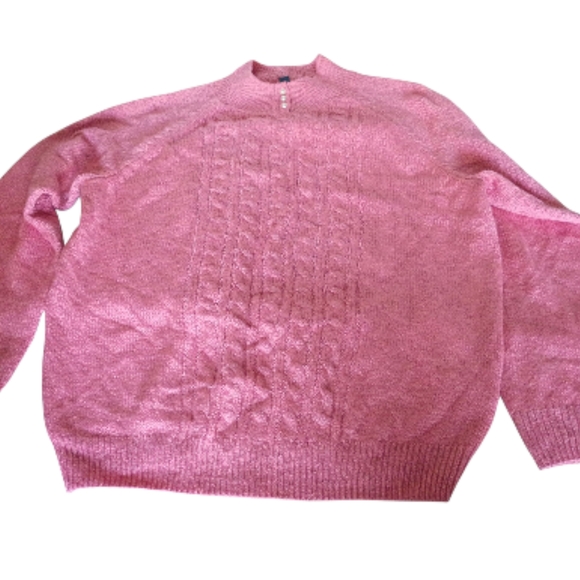 Karen Scott Sweaters - Karen Scott Pink Cowl Neck Sweater